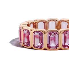 9 Carat Pink Sapphire Eternity Ring