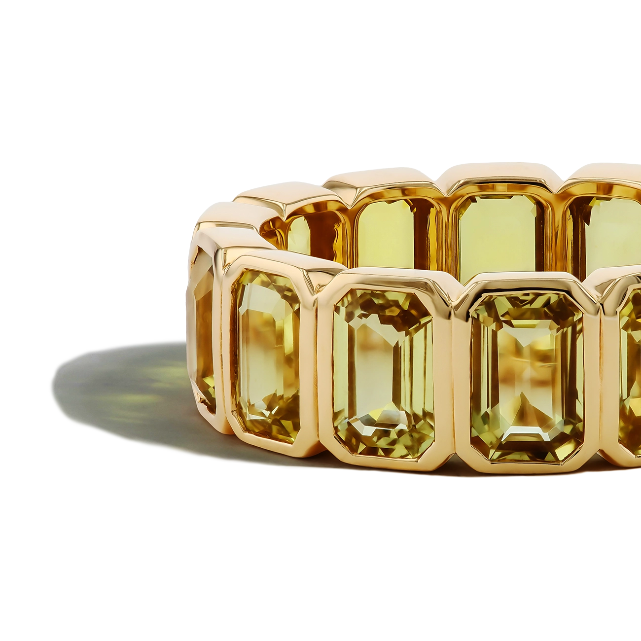9 Carat Yellow Sapphire Eternity Ring