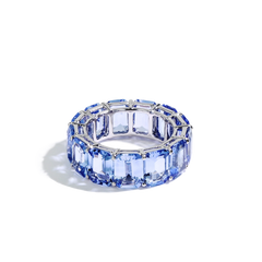 Madagascar Blue Sapphire Eternity Band