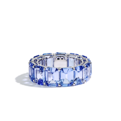 17 Carat Madagascar Blue Sapphire Eternity Band