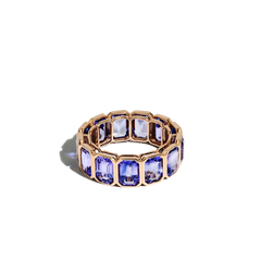 11 Carat Blue and Purple Sapphire Eternity Ring