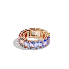 13 Carat Madagascar Multi-Color Sapphire Eternity Band