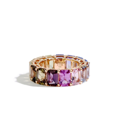 Madagascar Multi-Color Sapphire Eternity Band