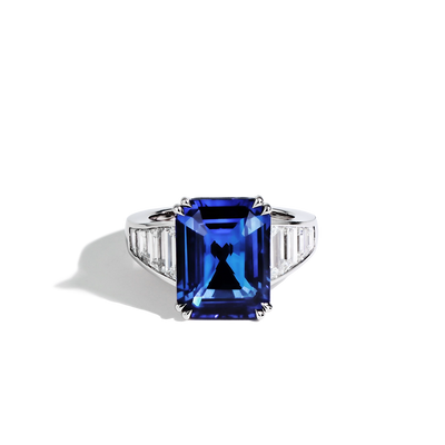 Blue Sapphire and Diamond Side Stone Ring - J.R.DUNN product