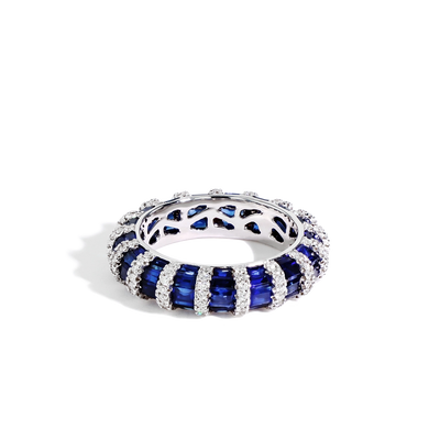 Blue Sapphire and Diamond Eternity Band - J.R.DUNN product