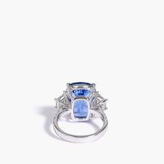 13 Carat Madagascar Sapphire Ring in 18K White Gold