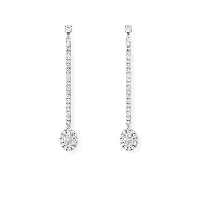 Messika Glam'Azone Diamond Oval Dangle Earrings - Messika product