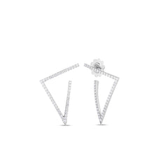 Roberto Coin Diamond Triangle Drop Earrings
