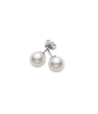 Mikimoto 5-5.5mm AA Pearl Stud Earrings - 18kt White Gold - Mikimoto product