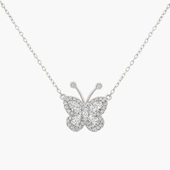 Private Label Diamond Butterfly Necklace