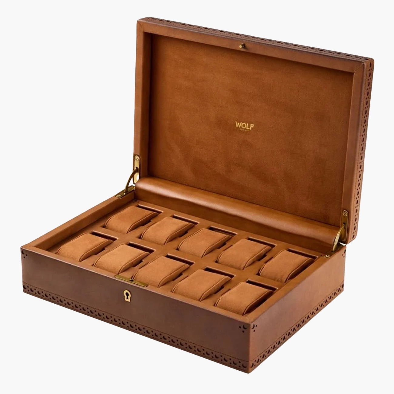 WOLF Brogue 10 Piece Watch Box
