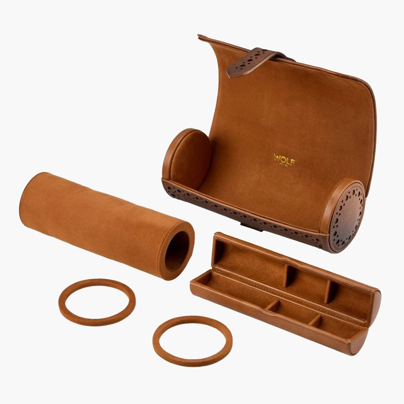 WOLF Brogue Triple Watch Roll