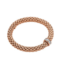 Fope Flex'it White Gold and Diamond Station Bracelet
