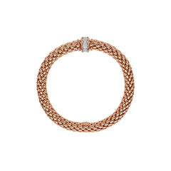 Fope Flex'it White Gold and Diamond Station Bracelet