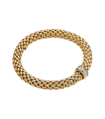 Fope Flex'it White Gold and Diamond Station Bracelet