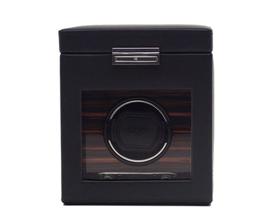 Wolf Roadster Black Single Watch Winder with Storage - Wolf product
