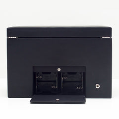 Wolf Roadster Black Double Watch Winder with Storage