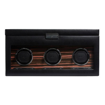 Wolf Roadster Black Triple Watch Winder with Storage - Wolf product