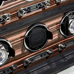 WOLF Roadster Woodgrain 6pc Watch Winder