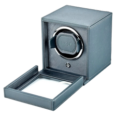 WOLF Cub Single Watch Winder with Cover in Future Gray
