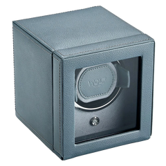 WOLF Cub Single Watch Winder with Cover in Future Gray