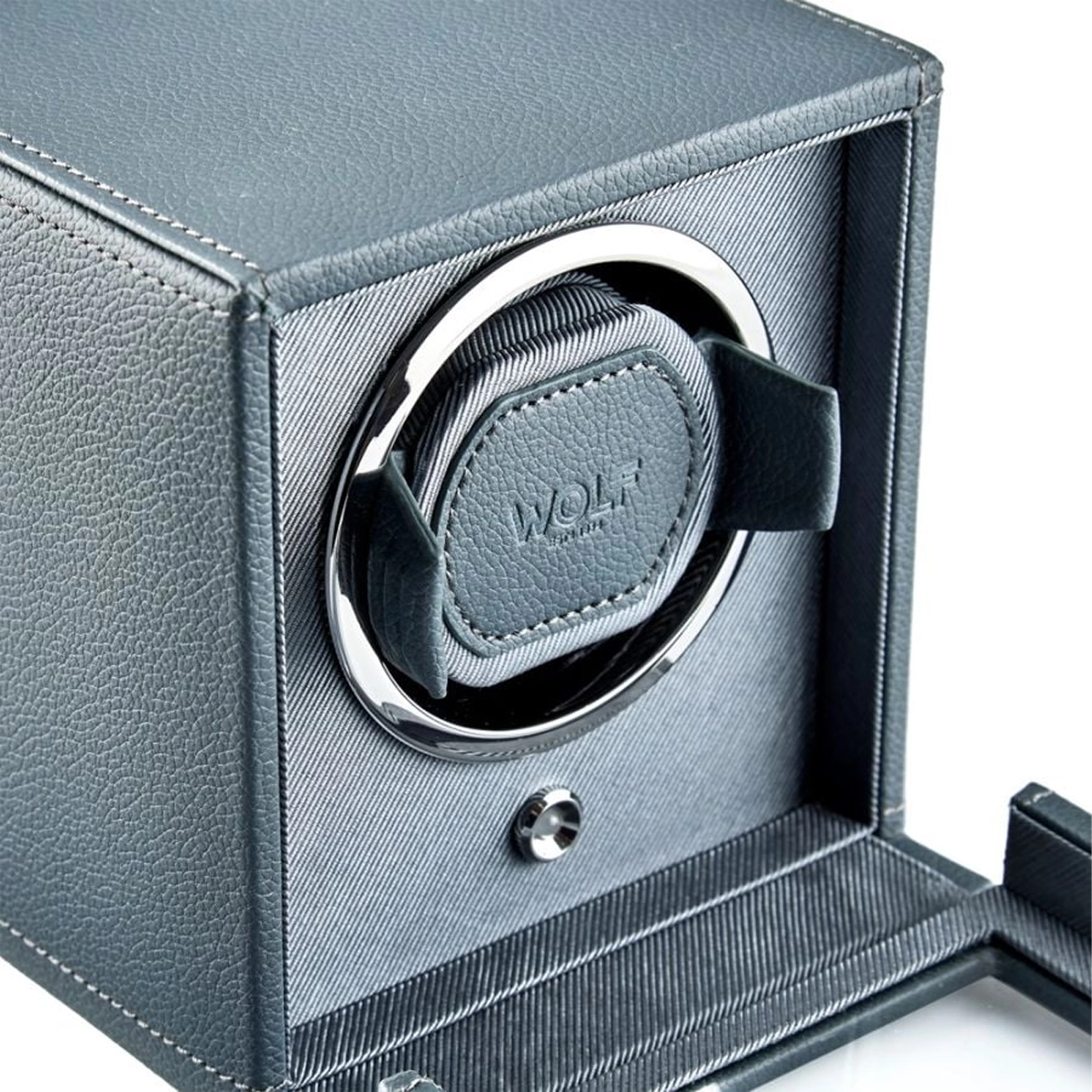 WOLF Cub Single Watch Winder with Cover in Future Gray
