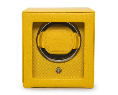 Wolf Cub Single Winder With Cover in Yellow Leather - Wolf product