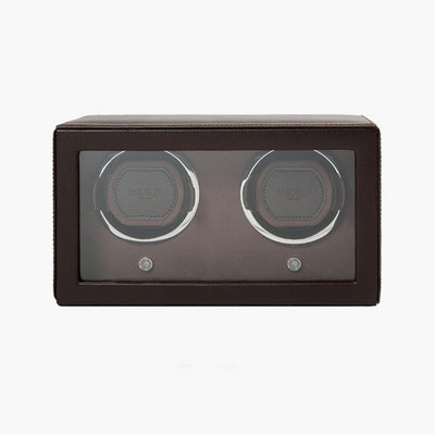 WOLF Cub Double Watch Winder in Brown Vegan Leather - Wolf product