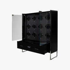 WOLF Watch Winder 12-piece Cabinet in Viceroy Black