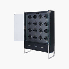 WOLF Watch Winder 16-piece Cabinet in Black