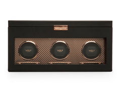 Wolf Axis Triple Watch Winder Storage in Copper