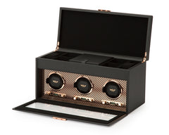 Wolf Axis Triple Watch Winder Storage in Copper