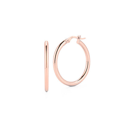 Roberto Coin Rose Gold Hoop Earrings – 25mm - Roberto Coin product