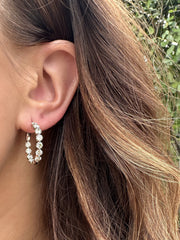 The Yellow Gold Floating Diamond Hoop Earrings - 3 CTW