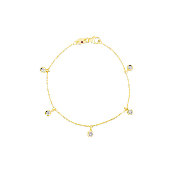 Roberto Coin Diamonds by the Inch 5 Diamond Dangle Bracelet