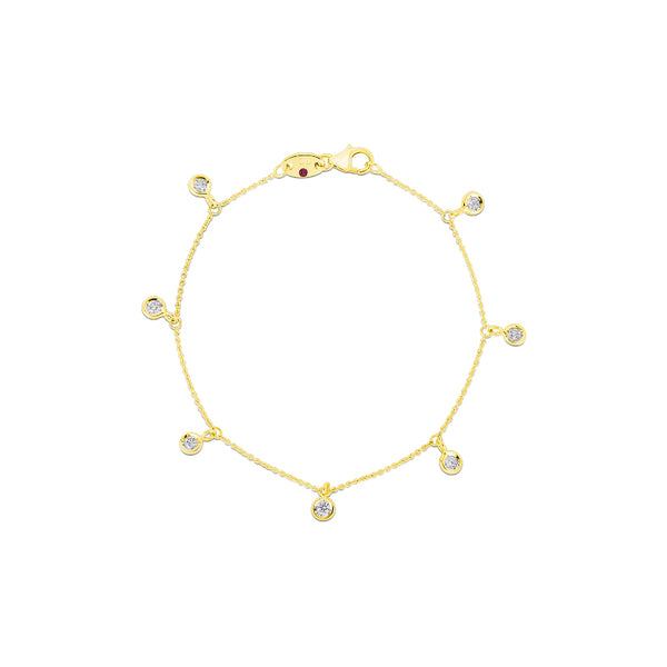 Roberto Coin Diamonds by the Inch 7 Diamond Dangle Bracelet