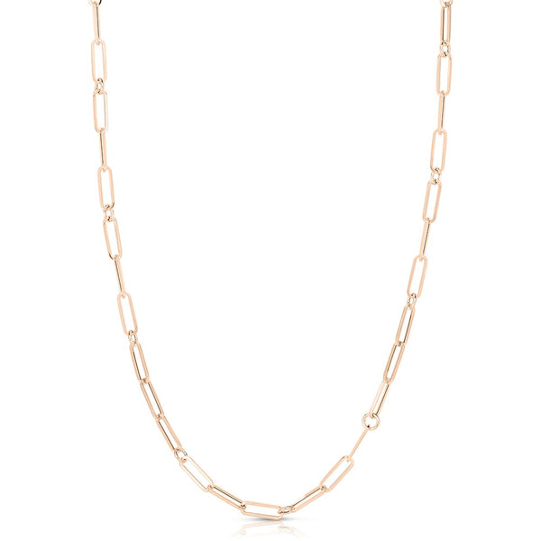 Roberto Coin Rose Gold Paper Clip Chain