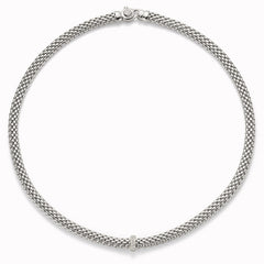 Fope Vendome White Gold Diamond Rondel Rope Necklace
