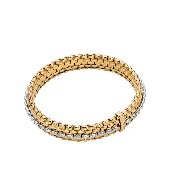Fope Panorama Flex'it Two-Tone Diamond Bracelet