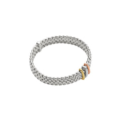 Fope Panorama Flex'it Tri Color Wide Bracelet in Rose Gold