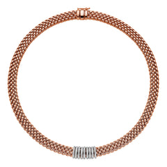 Fope Panorama Gold Diamond Rondel Necklace