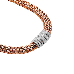 Fope Panorama Gold Diamond Rondel Necklace