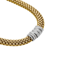 Fope Panorama Gold Diamond Rondel Necklace