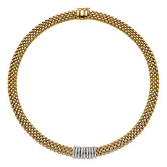 Fope Panorama Gold Diamond Rondel Necklace