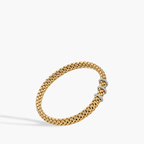 Fope Vendôme Gold Flex'It Diamond Pavé Bracelet | 59202BX_PB_G_XBX