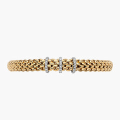 Fope Vendôme Gold Flex'It Diamond Pavé Bracelet