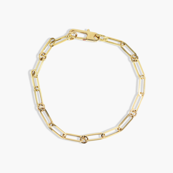 Roberto Coin Thin Paper Clip Link Bracelet in 18K Gold – J.R.DUNN