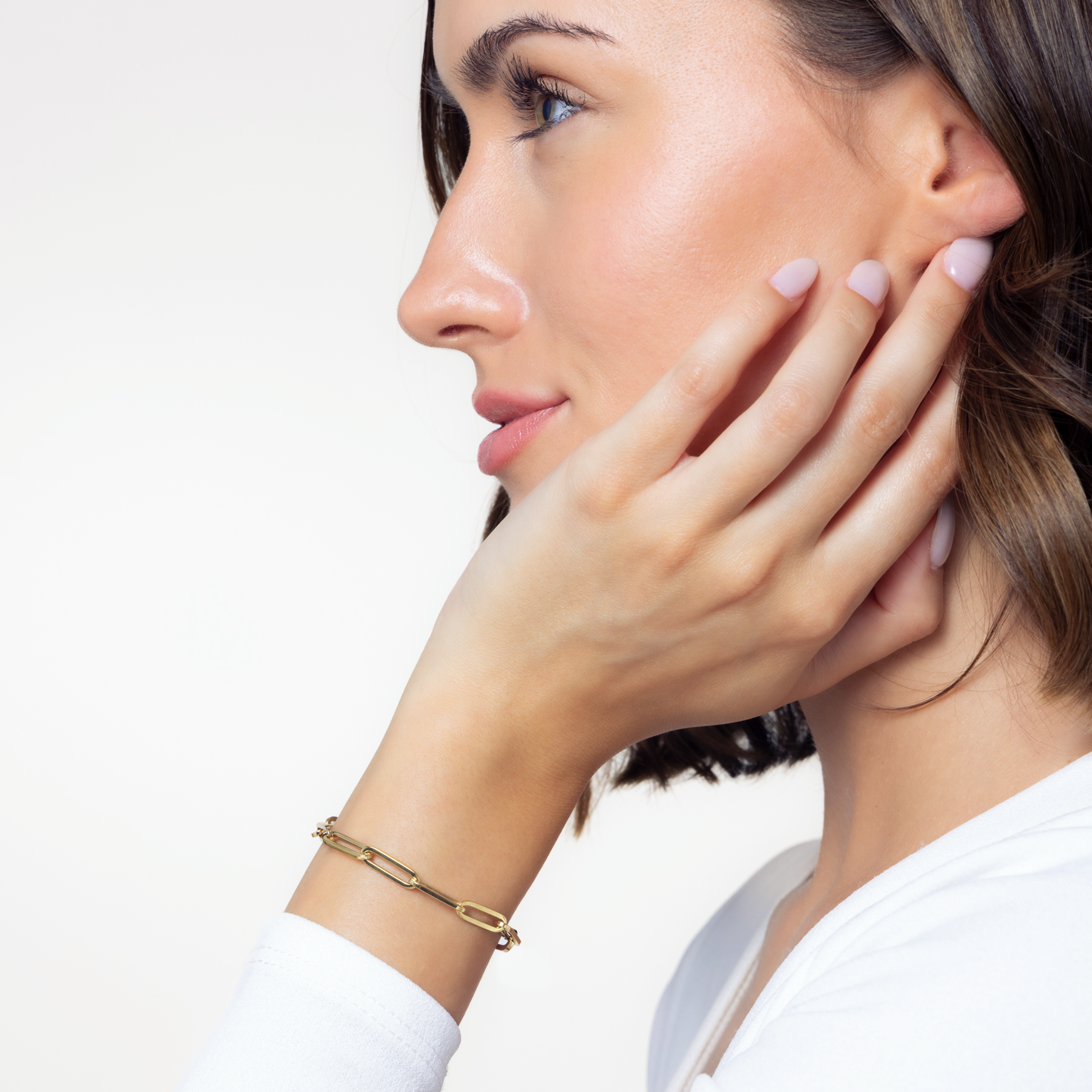 Roberto Coin Thin Paper Clip Link Bracelet in 18K Gold – J.R.DUNN