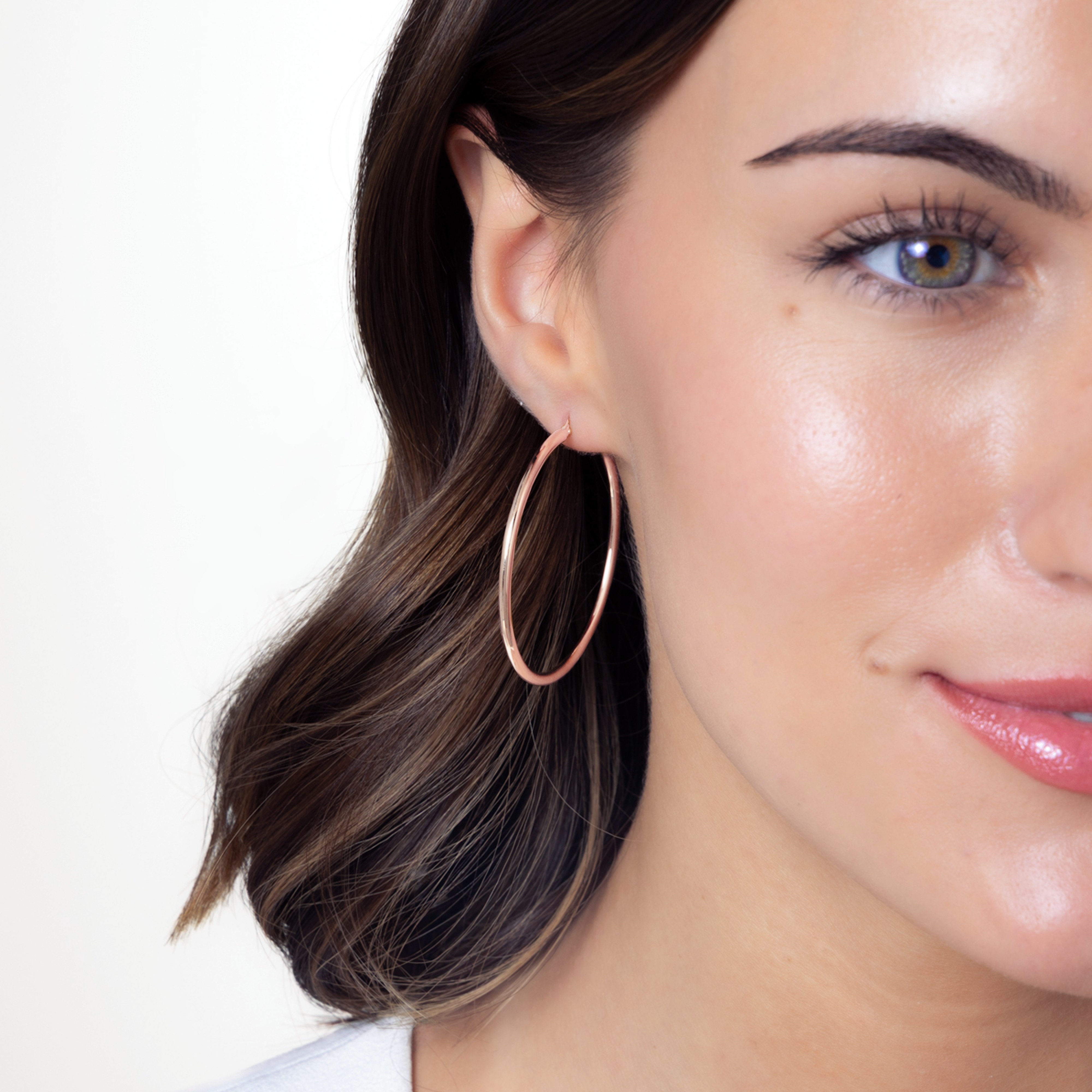 Roberto Coin18K Rose Gold 45mm Hoops | J.R. Dunn Jewelers – J.R.DUNN
