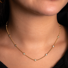 Roberto Coin Diamonds By The Inch Yellow Gold Necklace